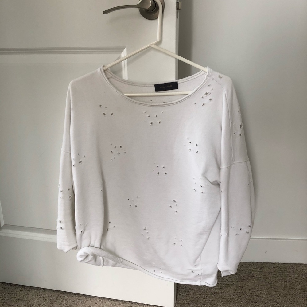 Oak + Fort | Distressed Sweatshirt